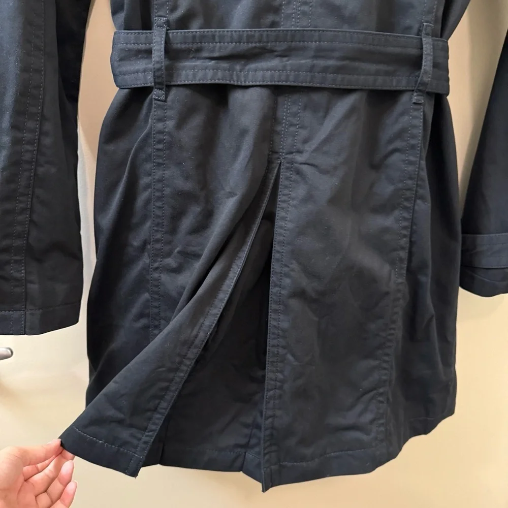 Coach women’s Cotton mid length Trench Coat in black size XS normcore fall